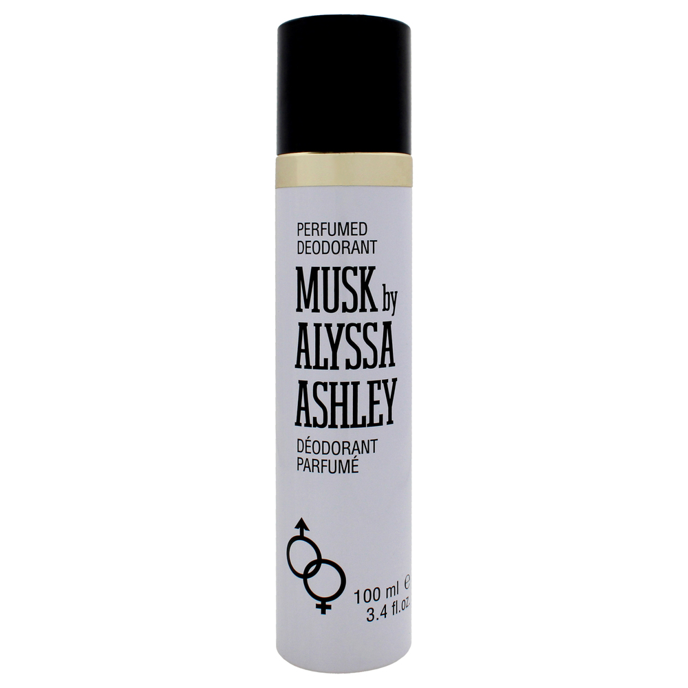 Musk Parfumed Deodorant by Alyssa Ashley for Unisex - 3.4 oz Deodorant Spray